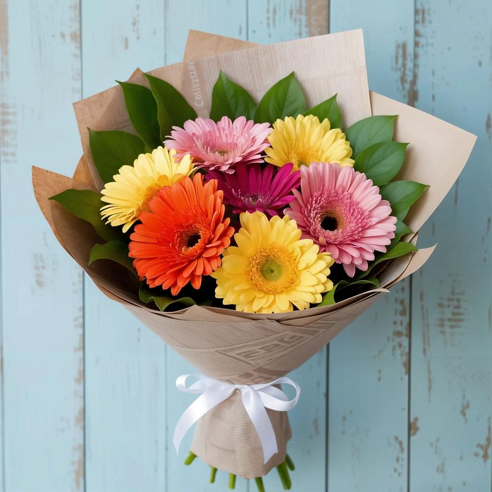 Букет цветов из: Герберы в Гвазде