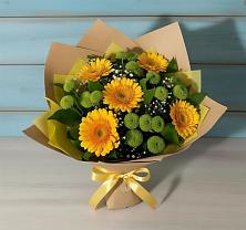 Букет цветов из:  Герберы и Хризантемы в Гвазде
