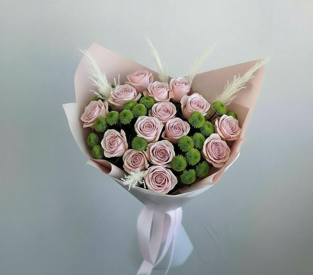 Букет цветов из: Розы и Хризантемы в Гвазде