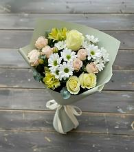 Букет цветов из:  Альстромерии, Розы и Хризантемы в Гвазде