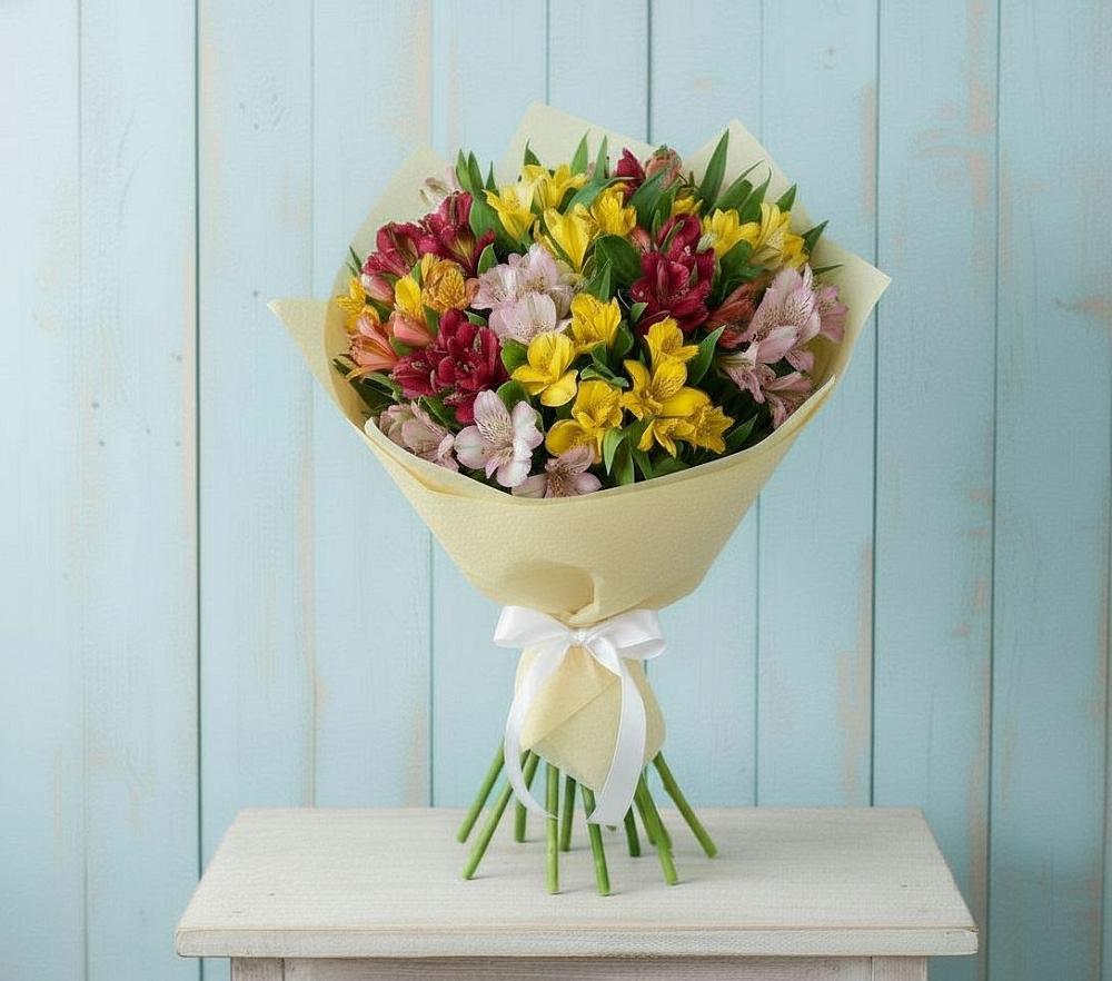 Букет цветов из: Альстромерии в Гвазде