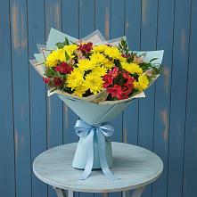 Букет цветов из:  Альстромерии и Хризантемы в Гвазде
